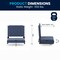 Emma and Oliver 500 lb. Rated Lightweight Stadium Chair with Handle & Ultra-Padded Seat
